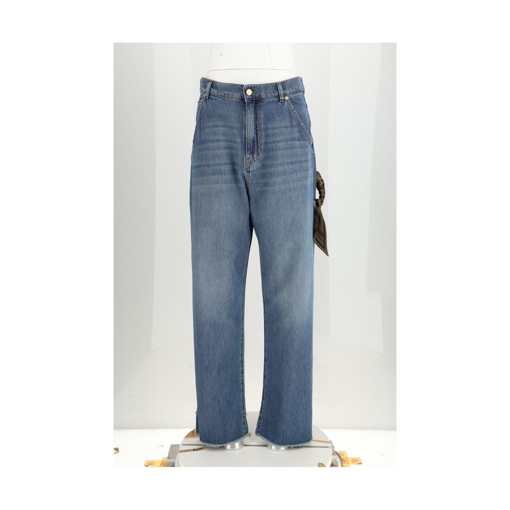 Darkpark Blue Cotton Relaxed Fit Jeans | Regal Royce