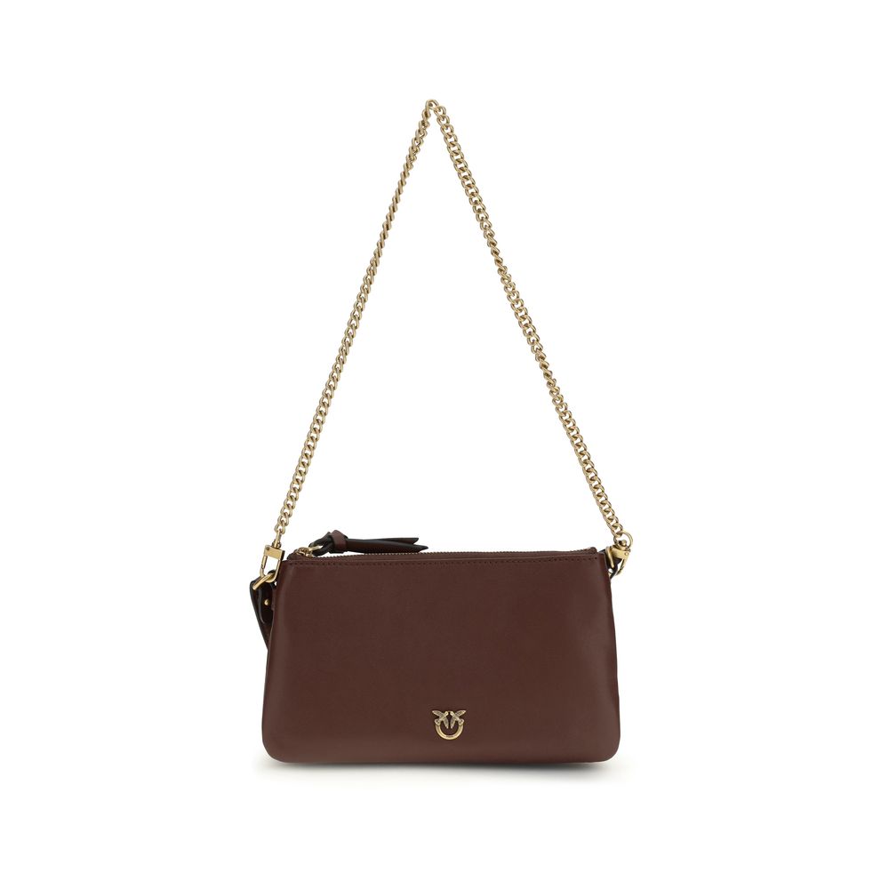 PINKO Brown Calf Leather Bos Taurus Shoulder Bag | Regal Royce