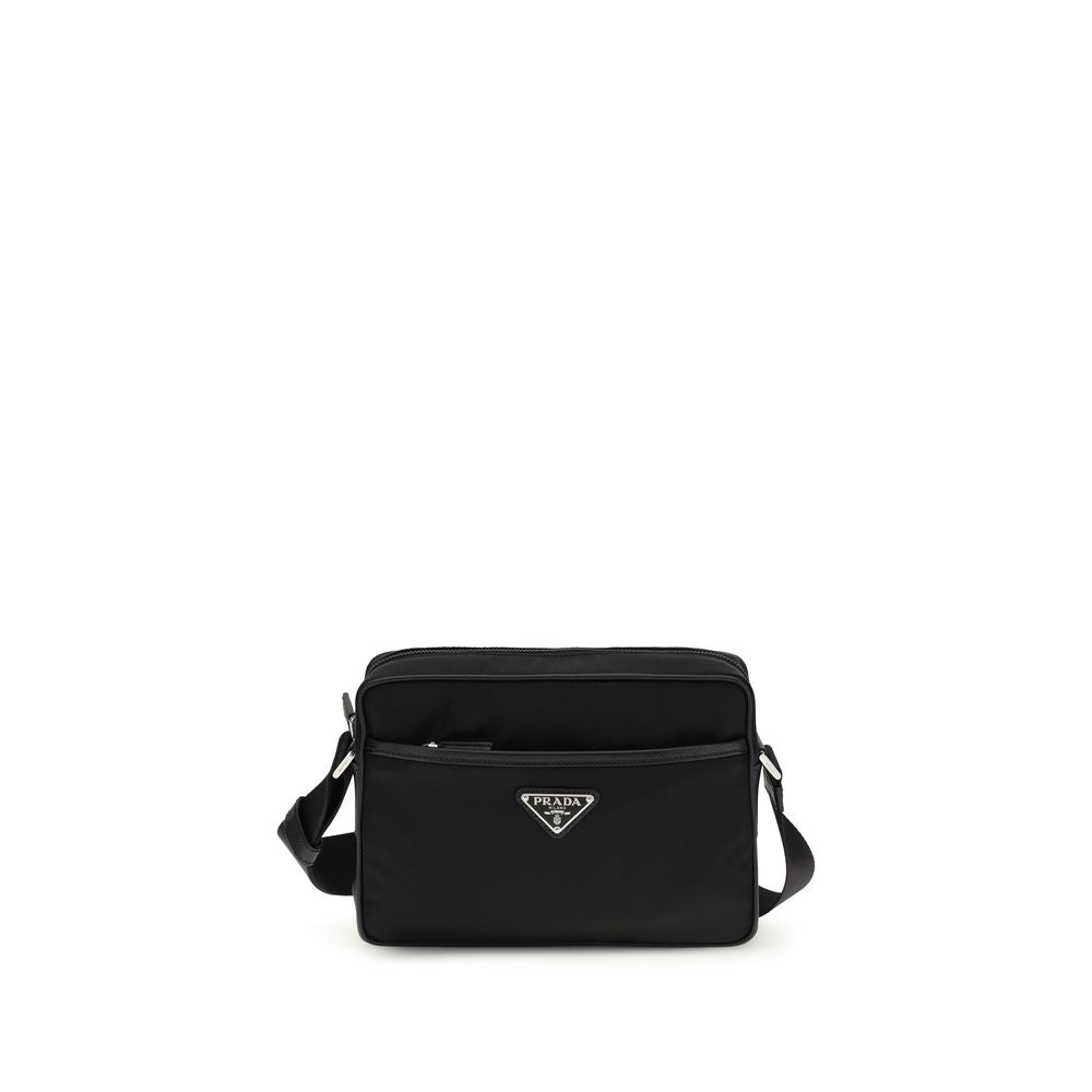 Prada Black Recycled Polyamide Shoulder Bag | Regal Royce