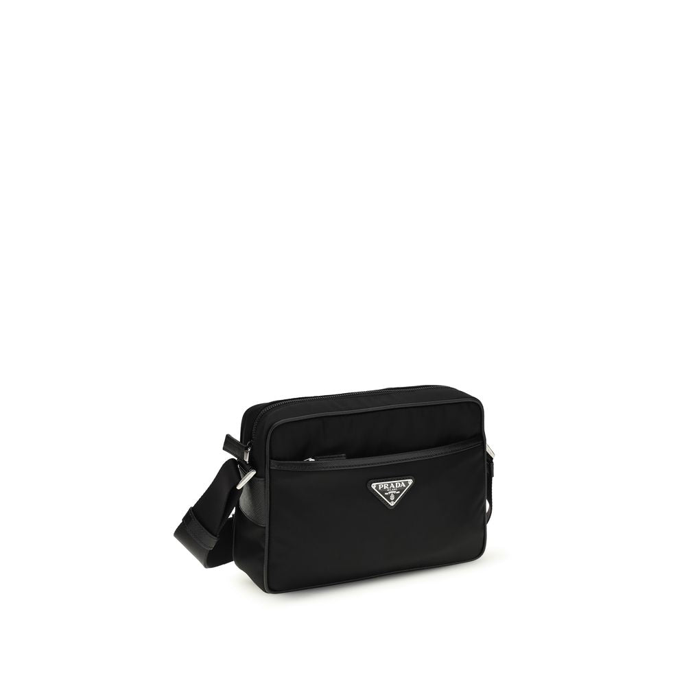 Prada Black Recycled Polyamide Shoulder Bag | Regal Royce