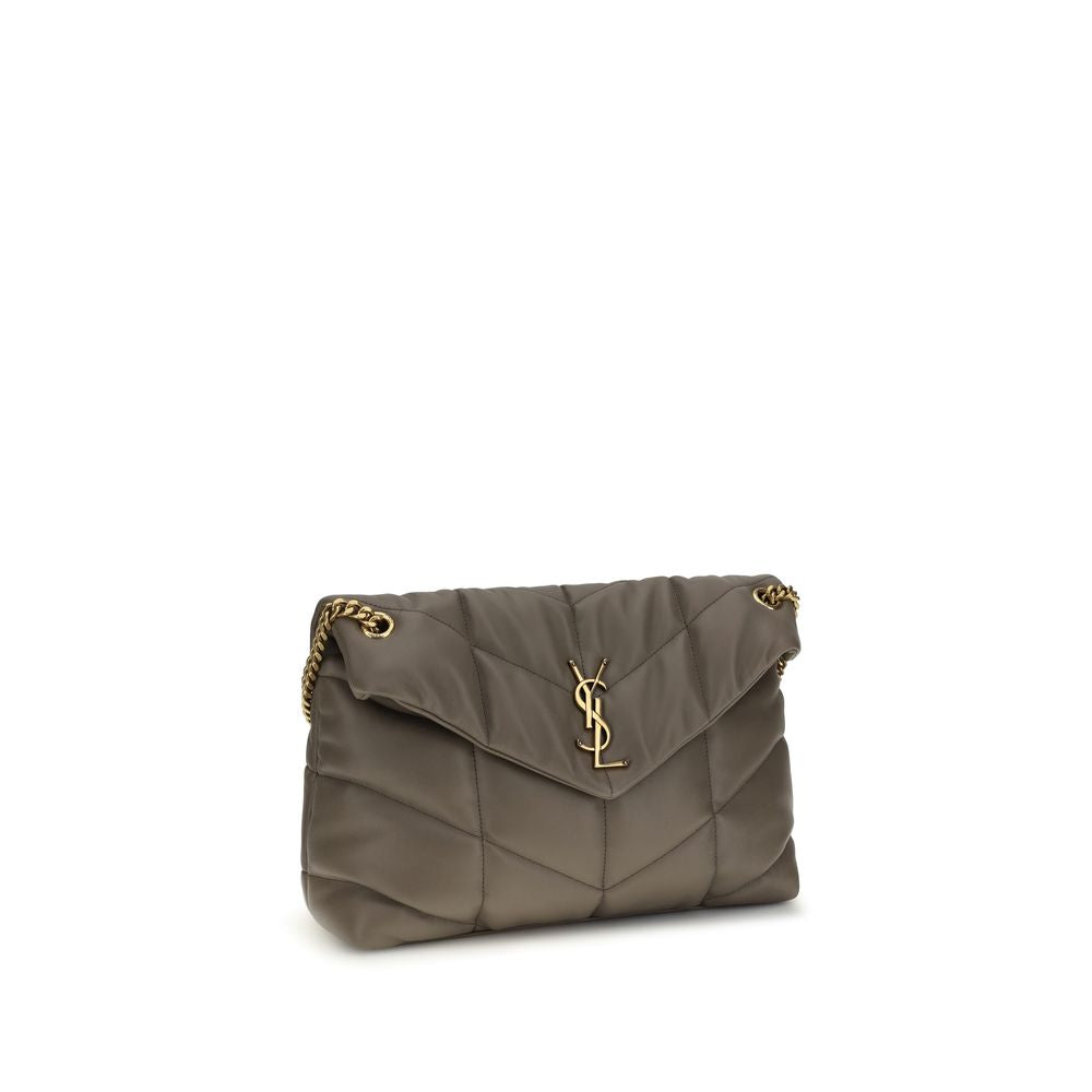 Saint Laurent Gray Lamb Leather Shoulder Bag | Regal Royce