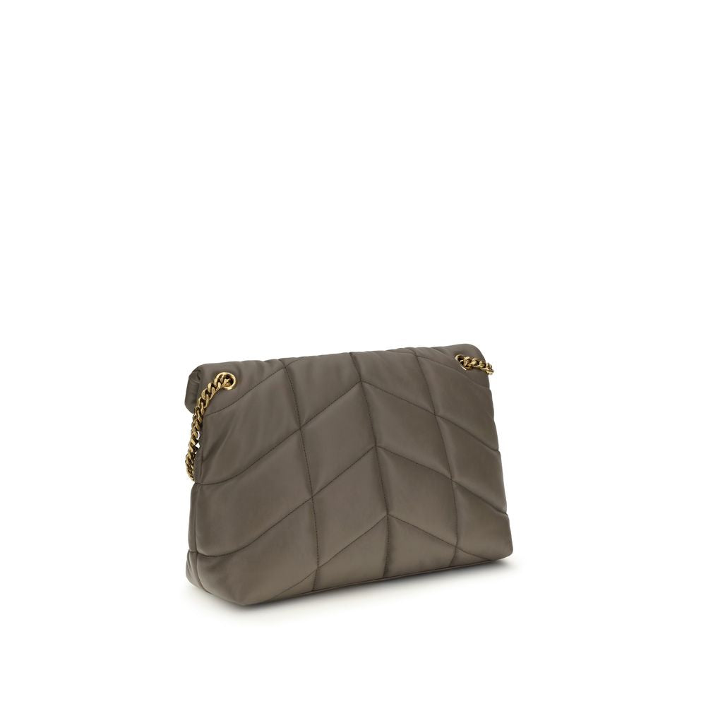 Saint Laurent Gray Lamb Leather Shoulder Bag | Regal Royce