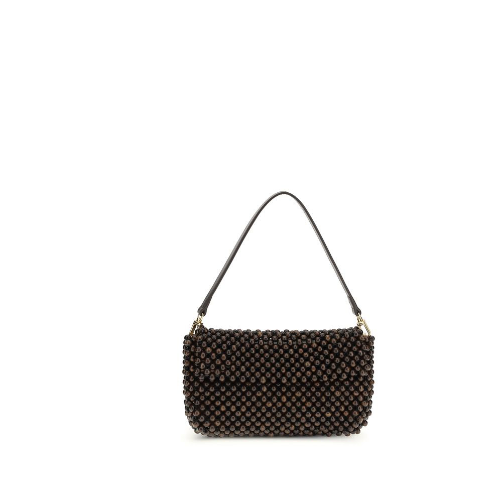 Staud Black Other Fibres Shoulder Bag | Regal Royce