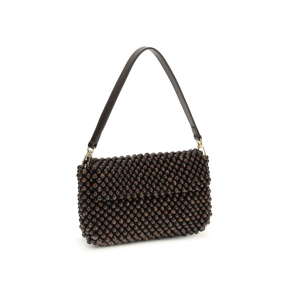 Staud Black Other Fibres Shoulder Bag | Regal Royce