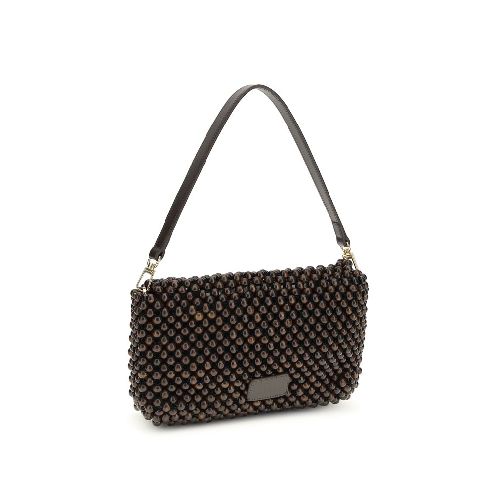 Staud Black Other Fibres Shoulder Bag | Regal Royce