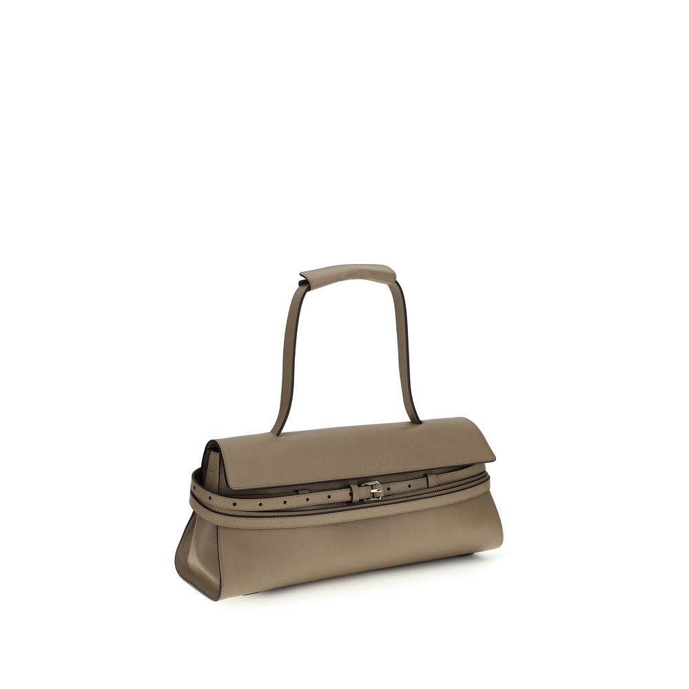 Moschino Beige Calf Leather Bos Taurus Shoulder Bag | Regal Royce