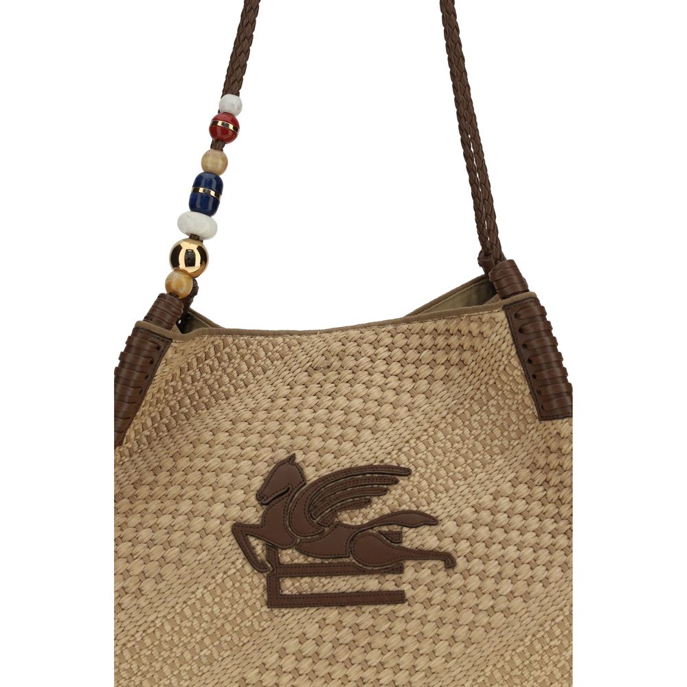 Etro Beige Raffia Shoulder Bag | Regal Royce
