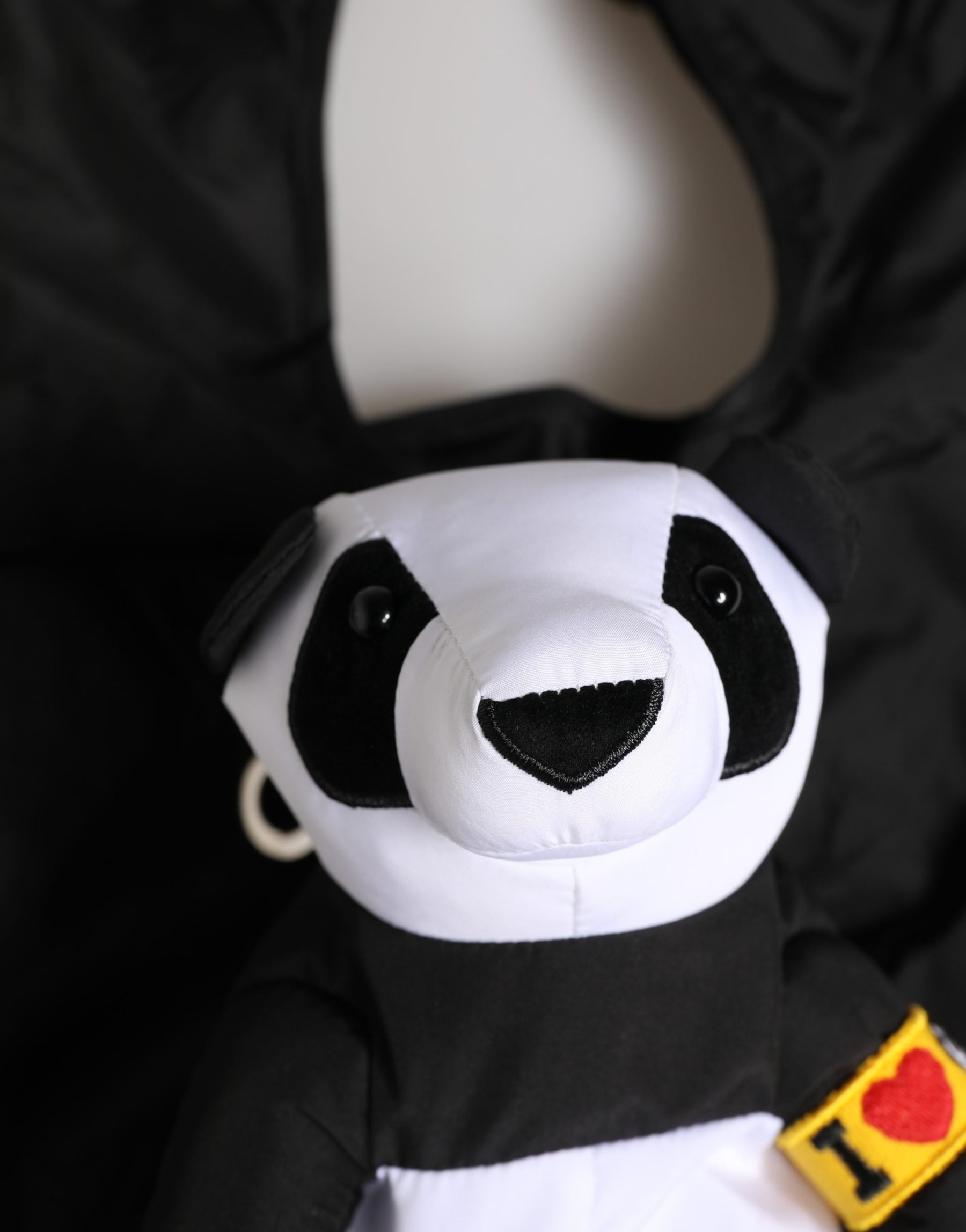 Dolce & Gabbana Men Black Polyester Panda Stuffed Ecobag Bag | Regal Royce