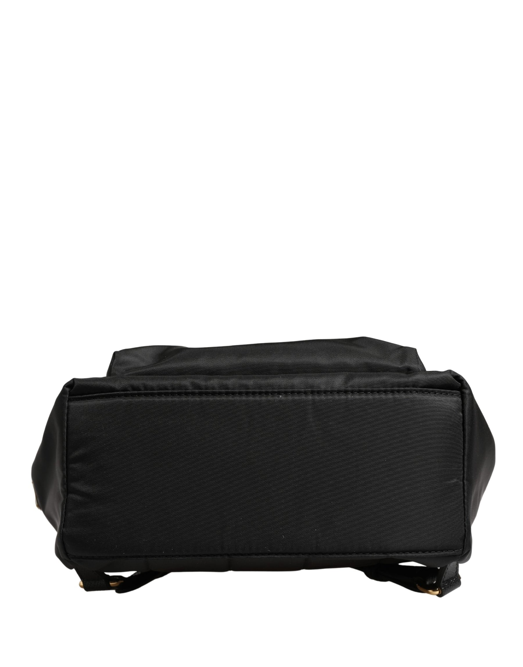 Dolce & Gabbana VULCANO Black Nylon #DGFAMILY Embellished Backpack Bag | Regal Royce