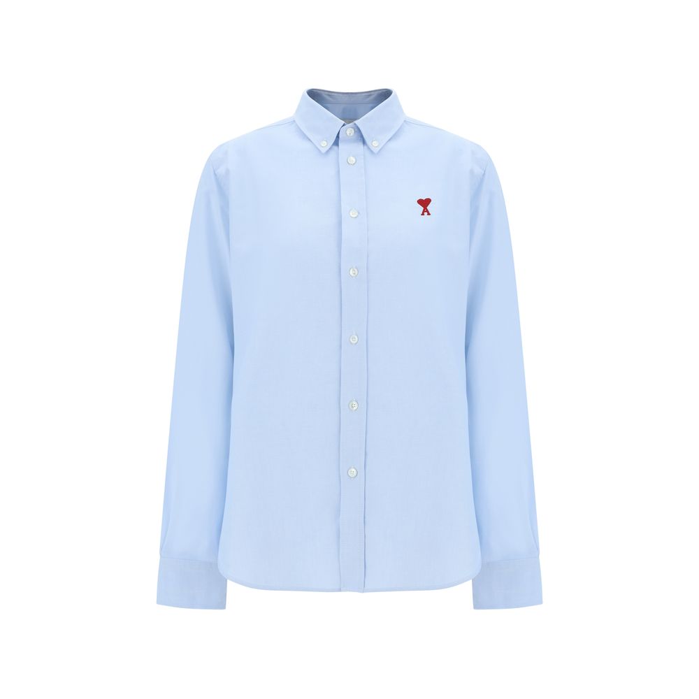 Ami Paris Blue Cotton Dress Shirt | Regal Royce