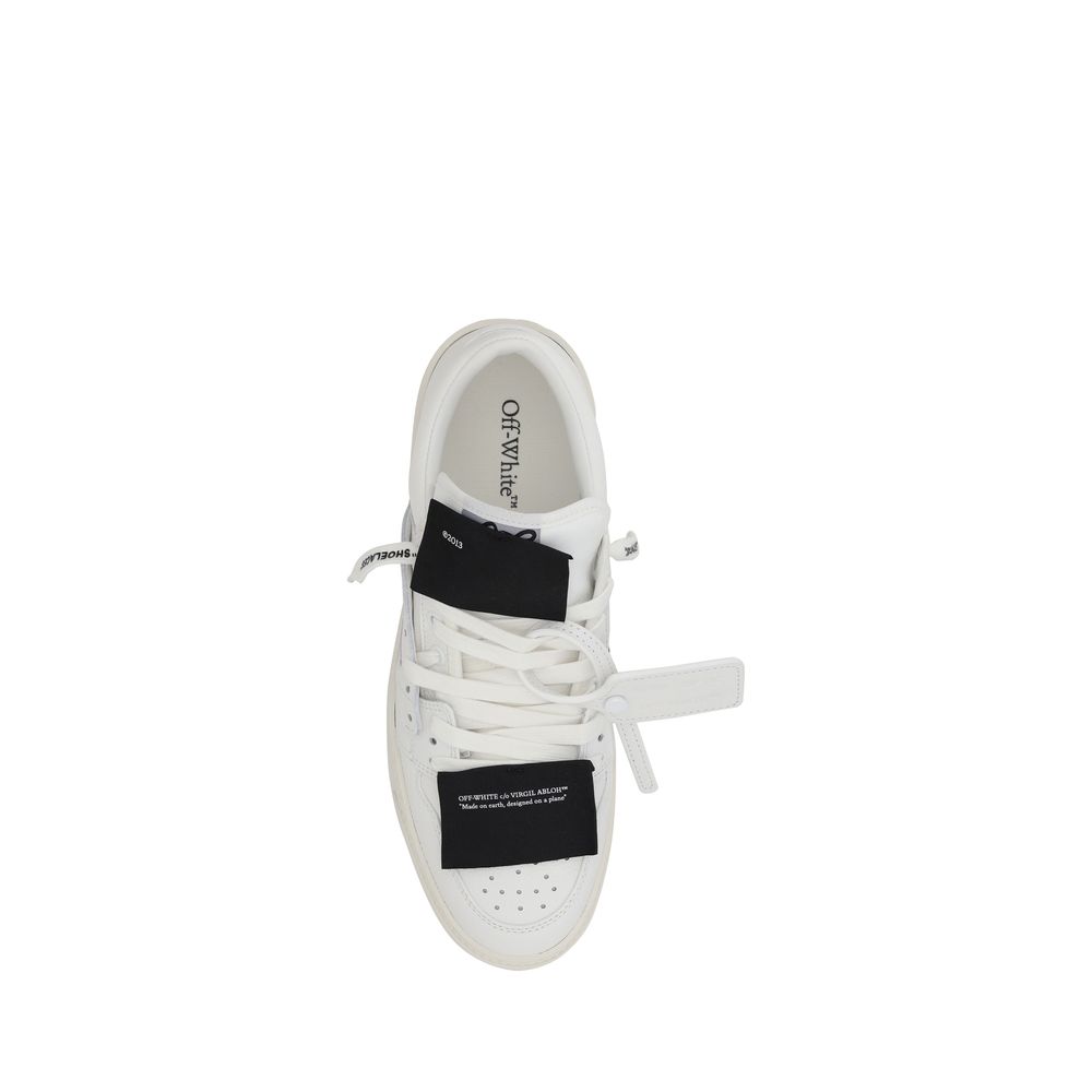 Off-White Black Calf Leather Bos Taurus Low Top Sneakers | Regal Royce