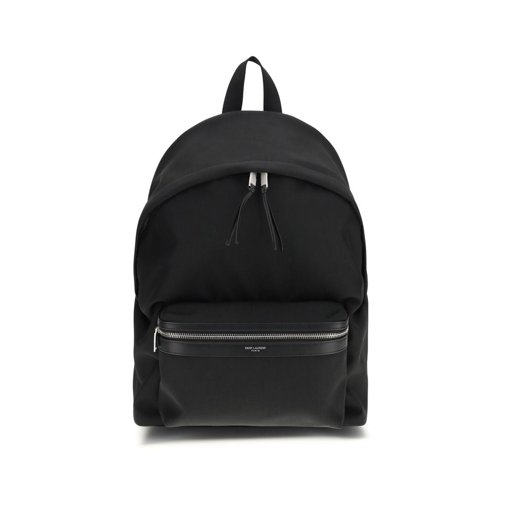 Saint Laurent Black Fabric Backpack | Regal Royce