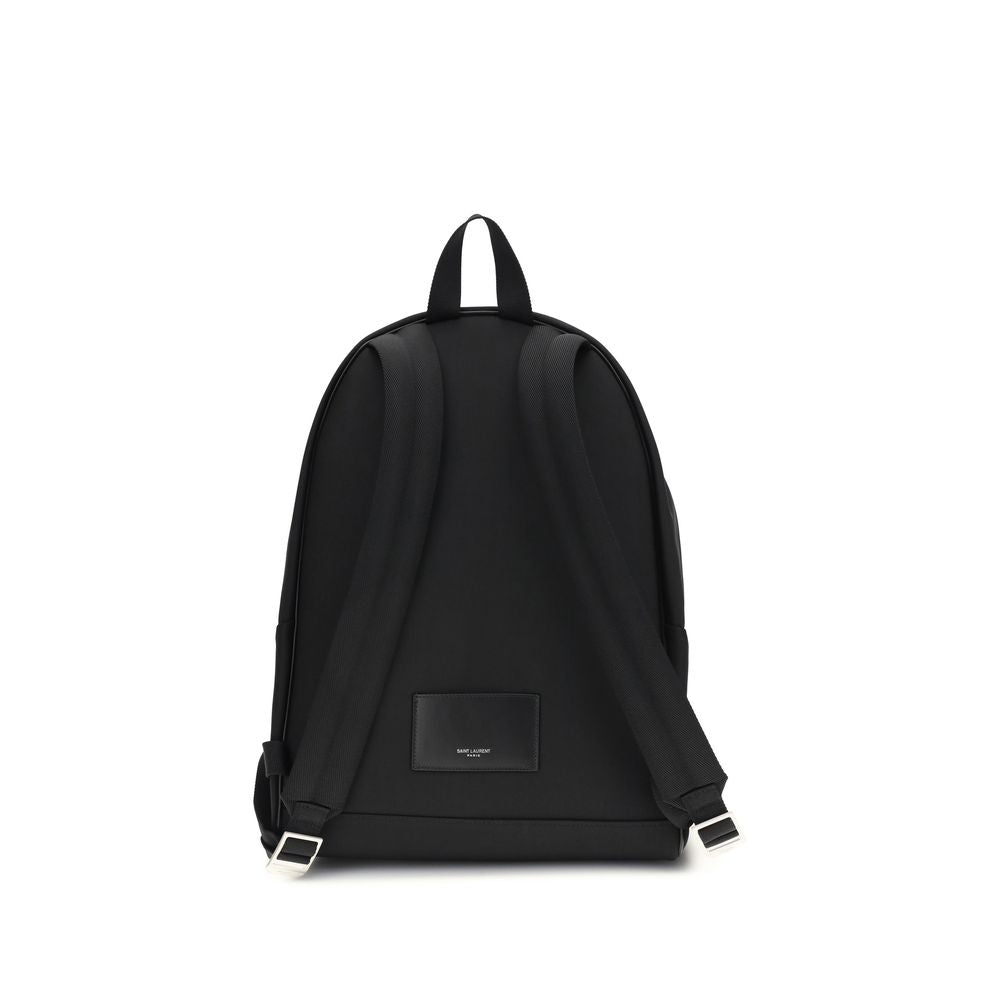 Saint Laurent Black Fabric Backpack | Regal Royce
