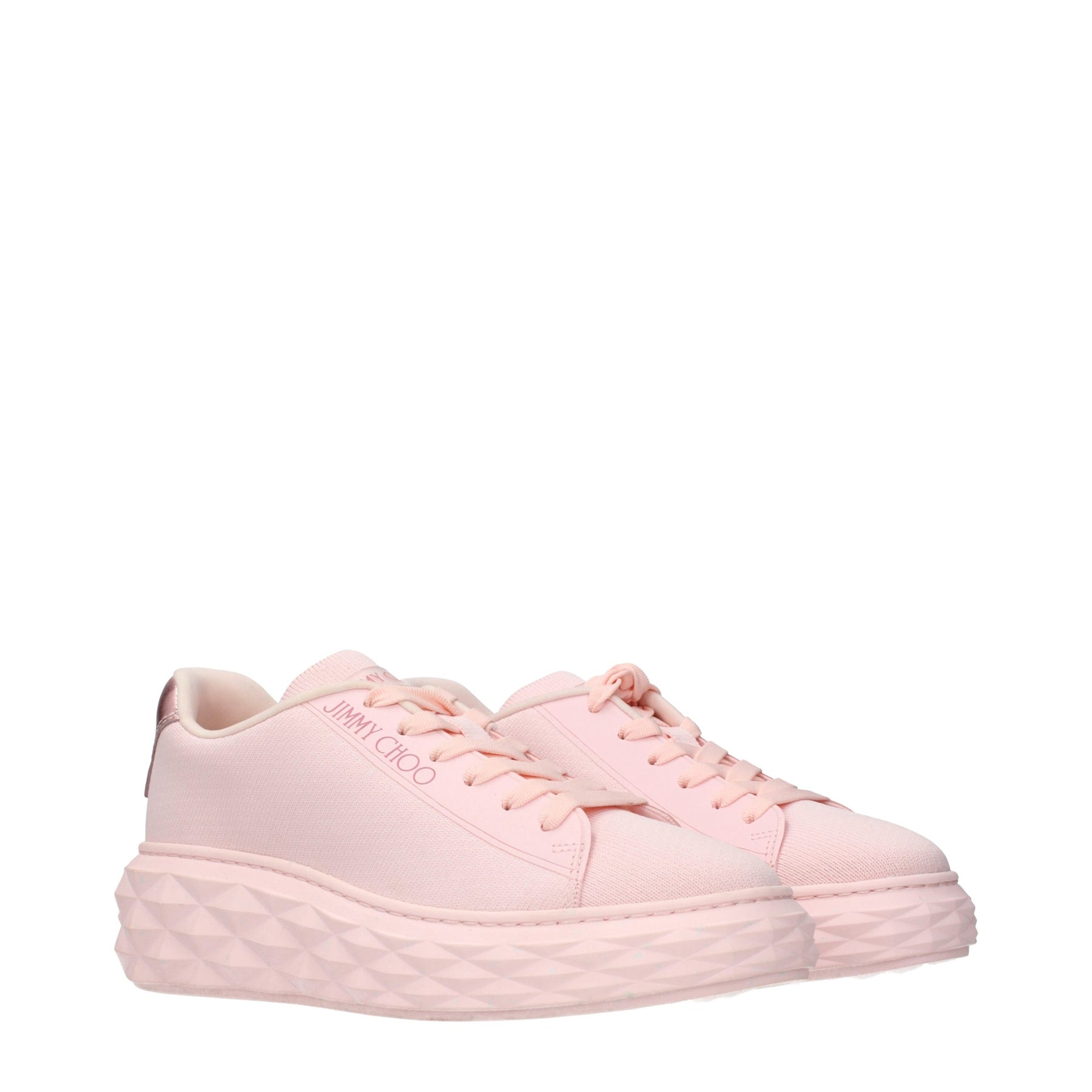 Jimmy Choo Pink Fabric Platform Sneakers | Regal Royce