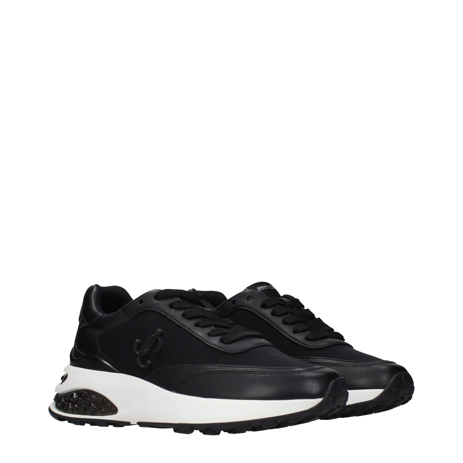Jimmy Choo Black Fabric Athletic Sneakers | Regal Royce
