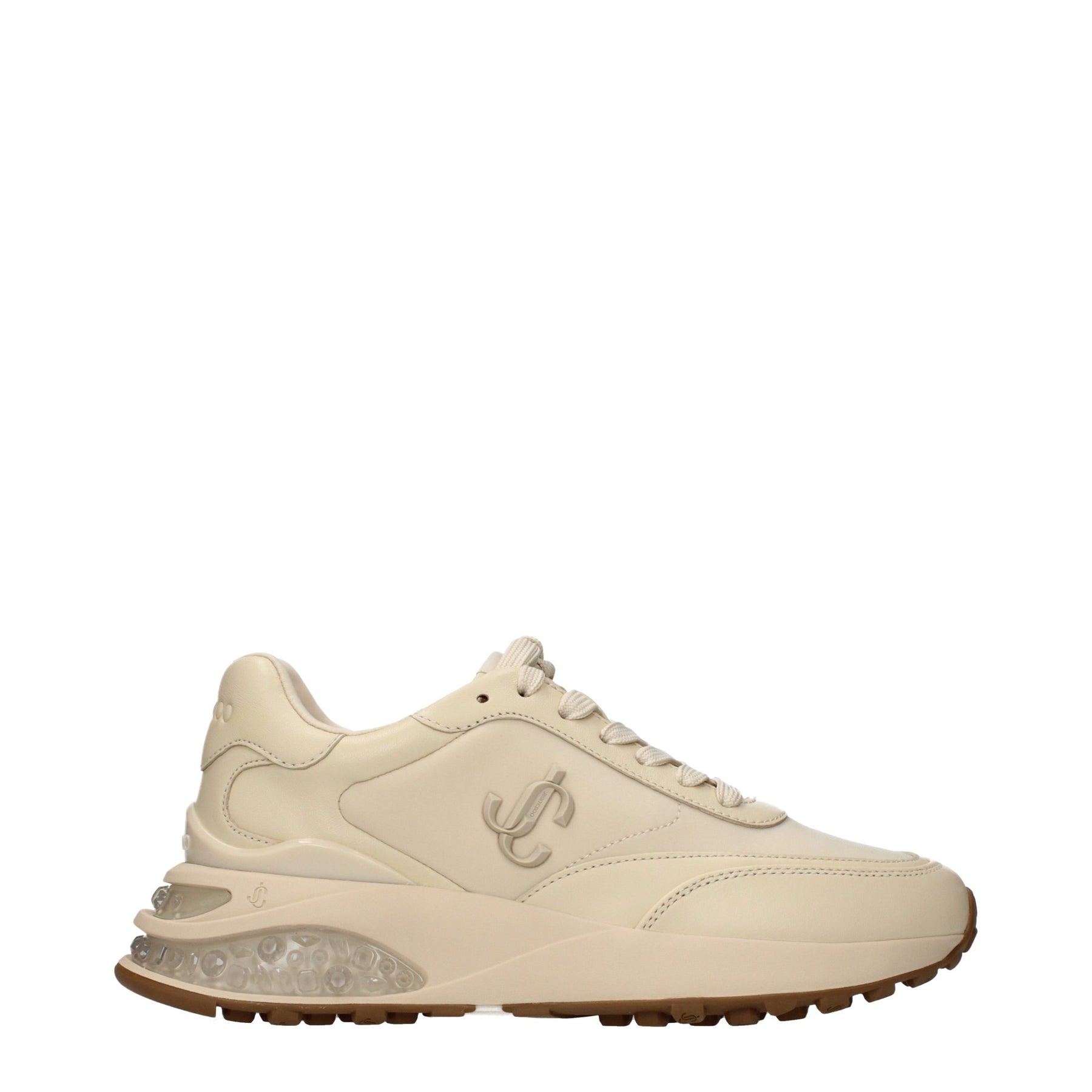 Jimmy Choo Beige Fabric Chunky Sneakers | Regal Royce