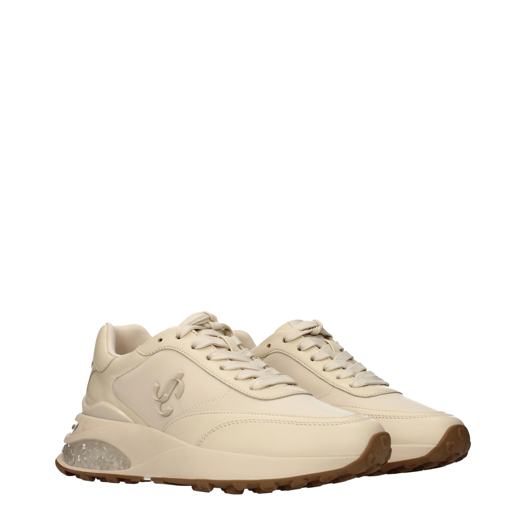 Jimmy Choo Beige Fabric Chunky Sneakers | Regal Royce