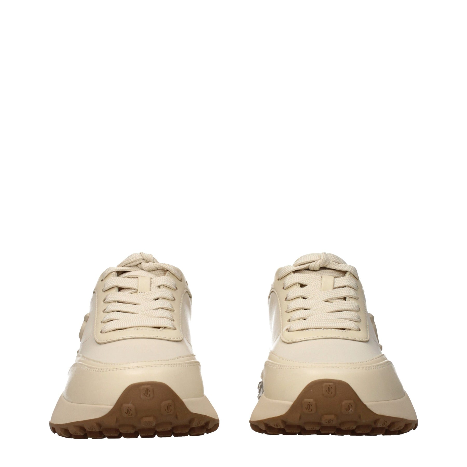 Jimmy Choo Beige Fabric Chunky Sneakers | Regal Royce