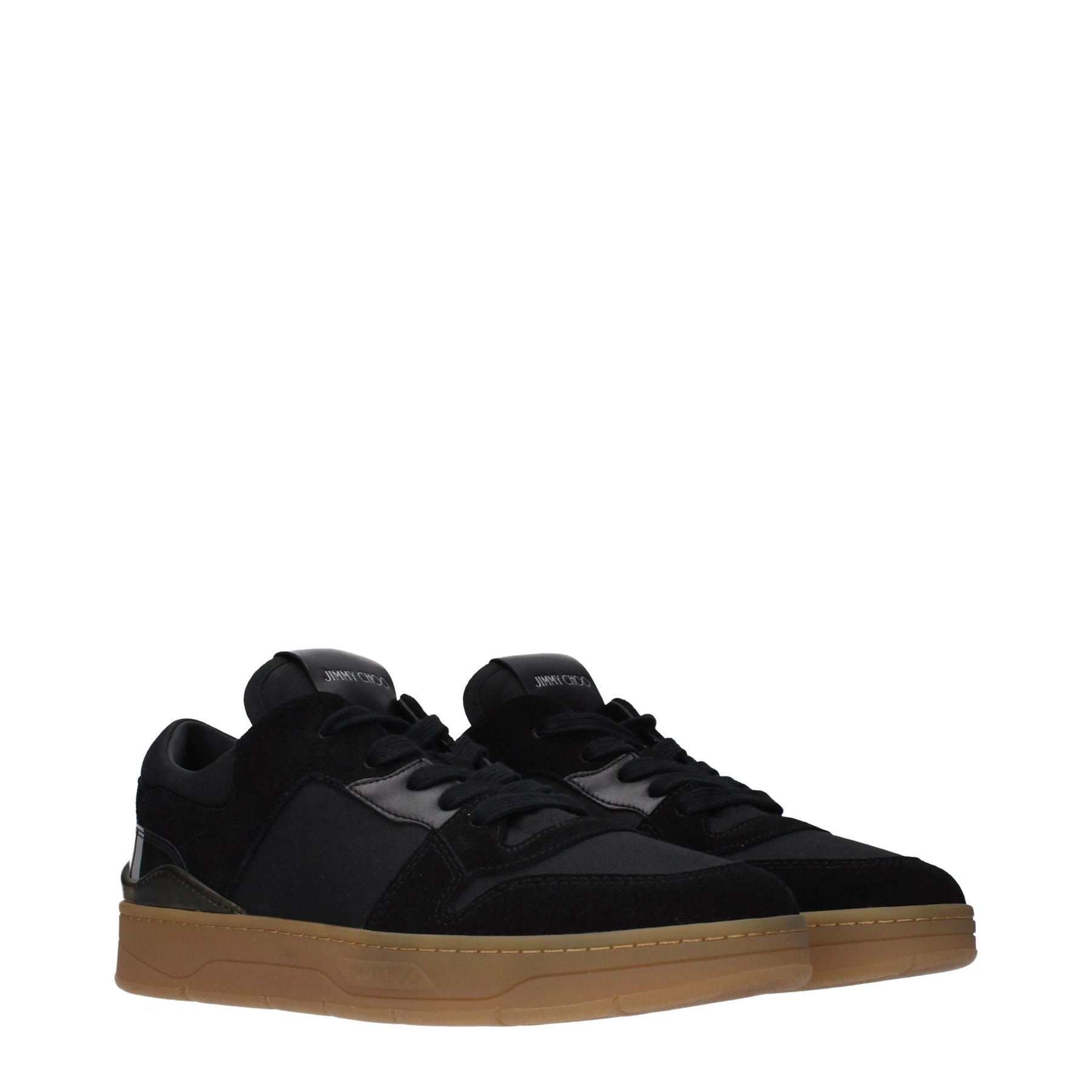 Jimmy Choo Black Fabric Low Top Sneakers | Regal Royce