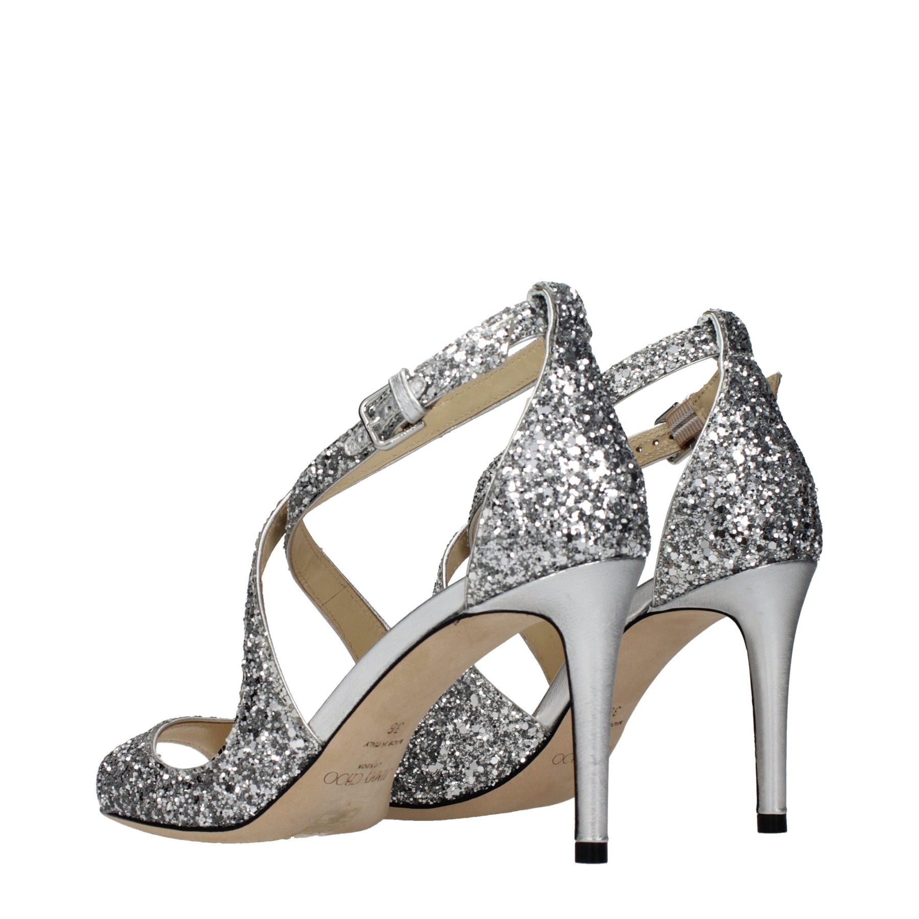 Jimmy Choo Gray Plastic Strap-On Sandals | Regal Royce