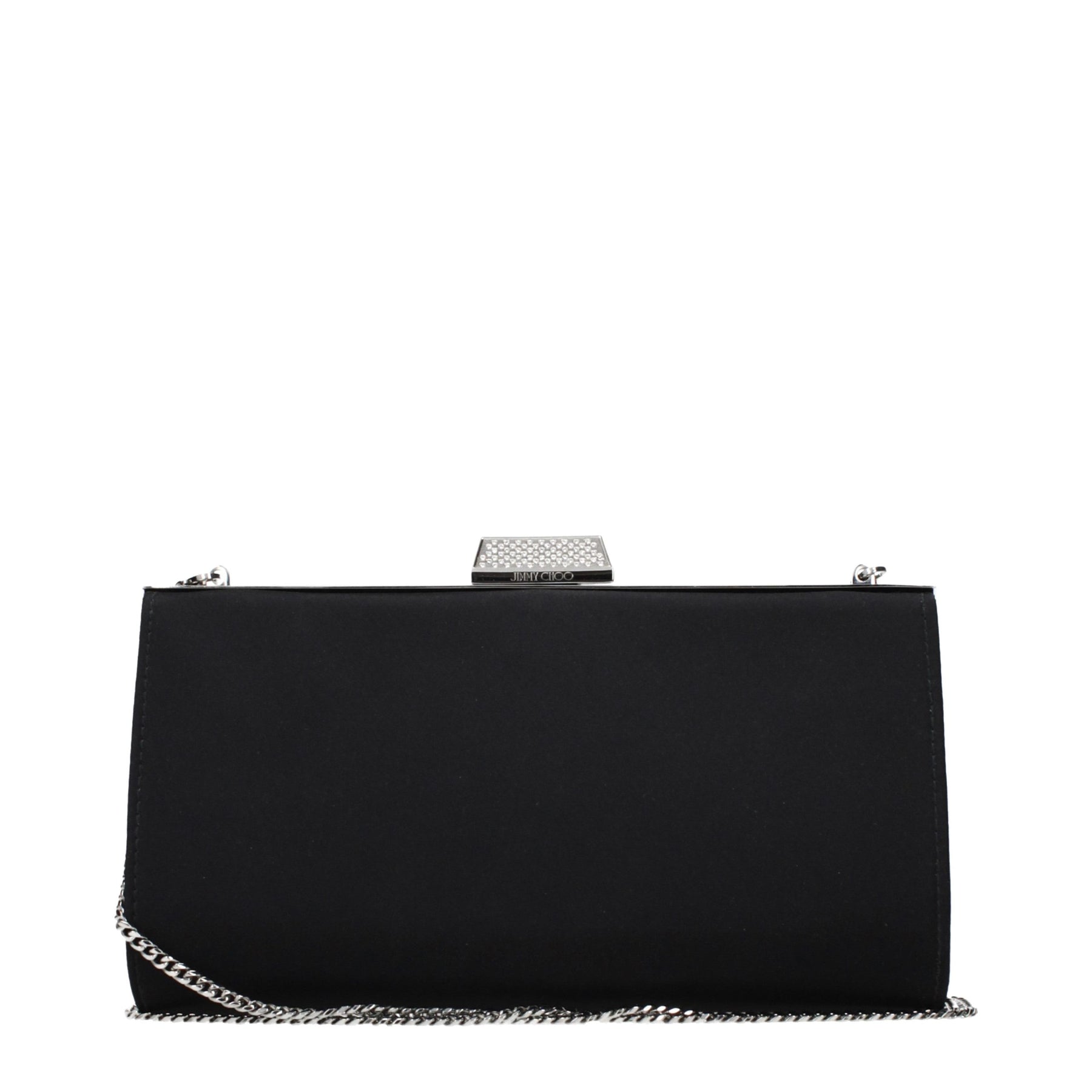 Jimmy Choo Black Satin Clutch Bag | Regal Royce