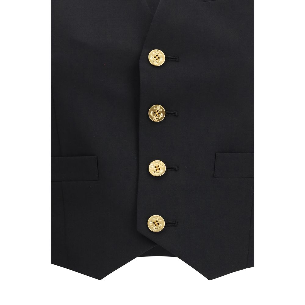 Sacai Black Polyester Waistcoat | Regal Royce