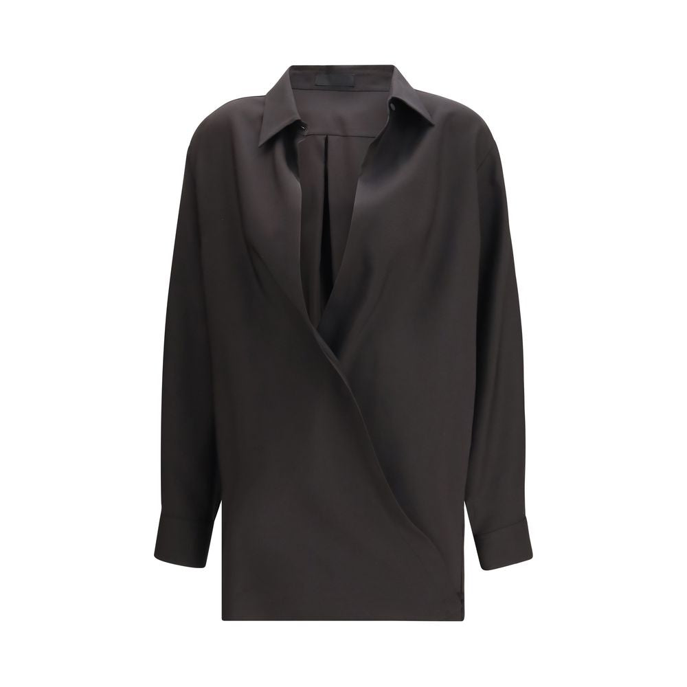 Valentino Black Wool Dress Shirt | Regal Royce