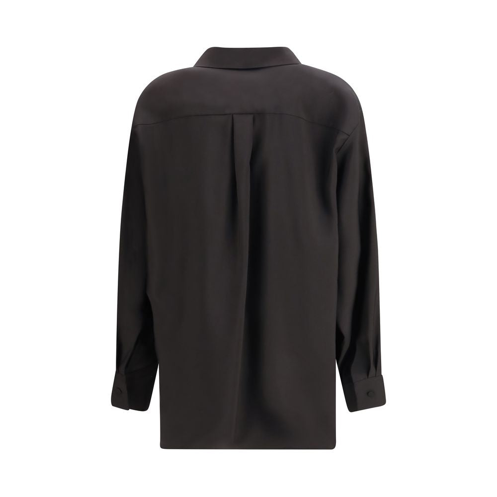Valentino Black Wool Dress Shirt | Regal Royce