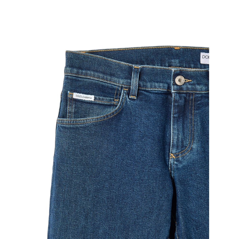 Dolce & Gabbana Blue Cotton Skinny Jeans | Regal Royce