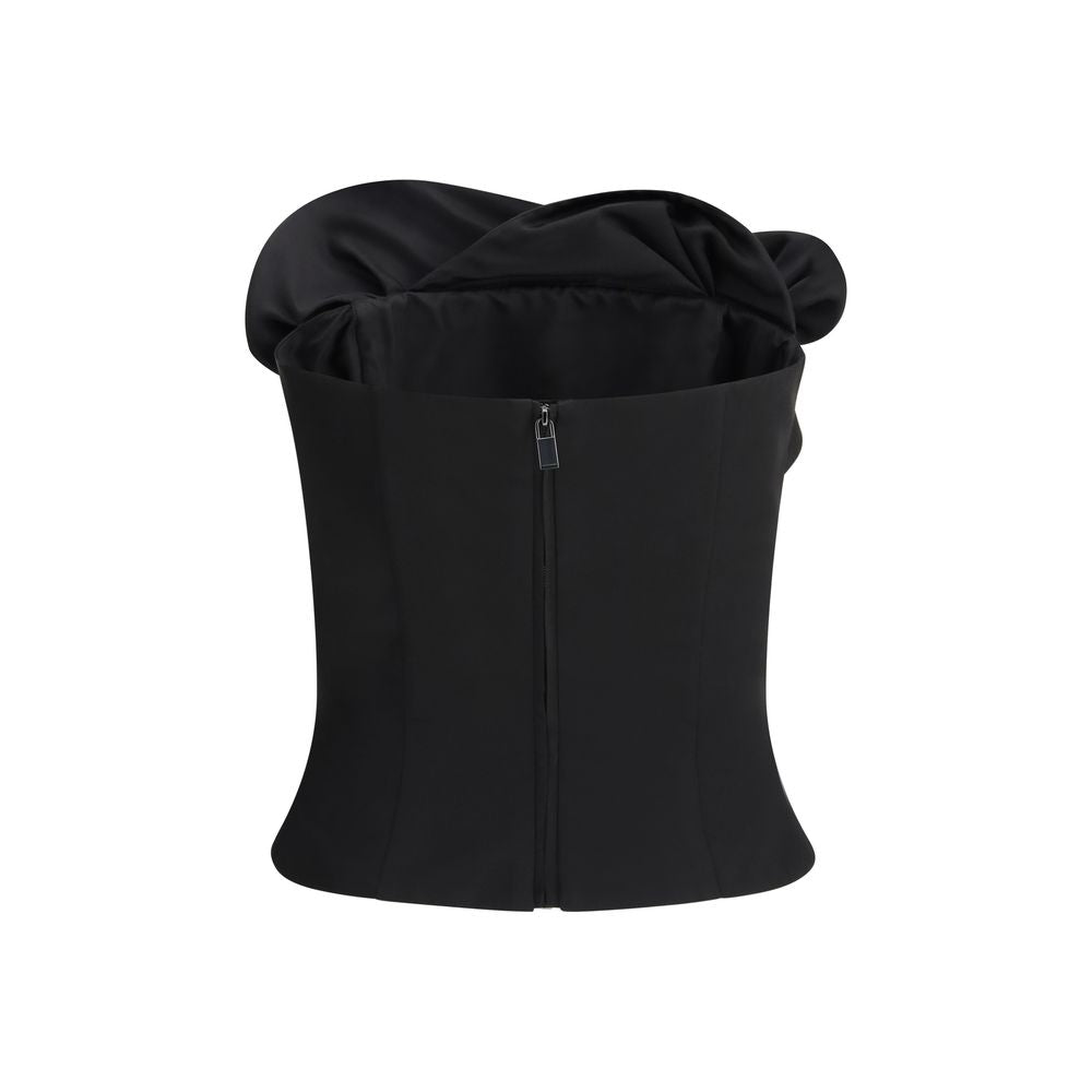 Magda Butrym Black Fleece Wool Top | Regal Royce