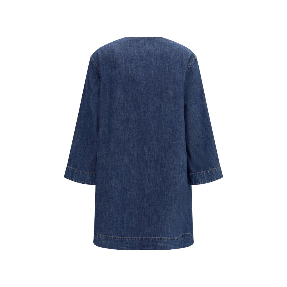 Valentino Blue Cotton Casual Dress | Regal Royce