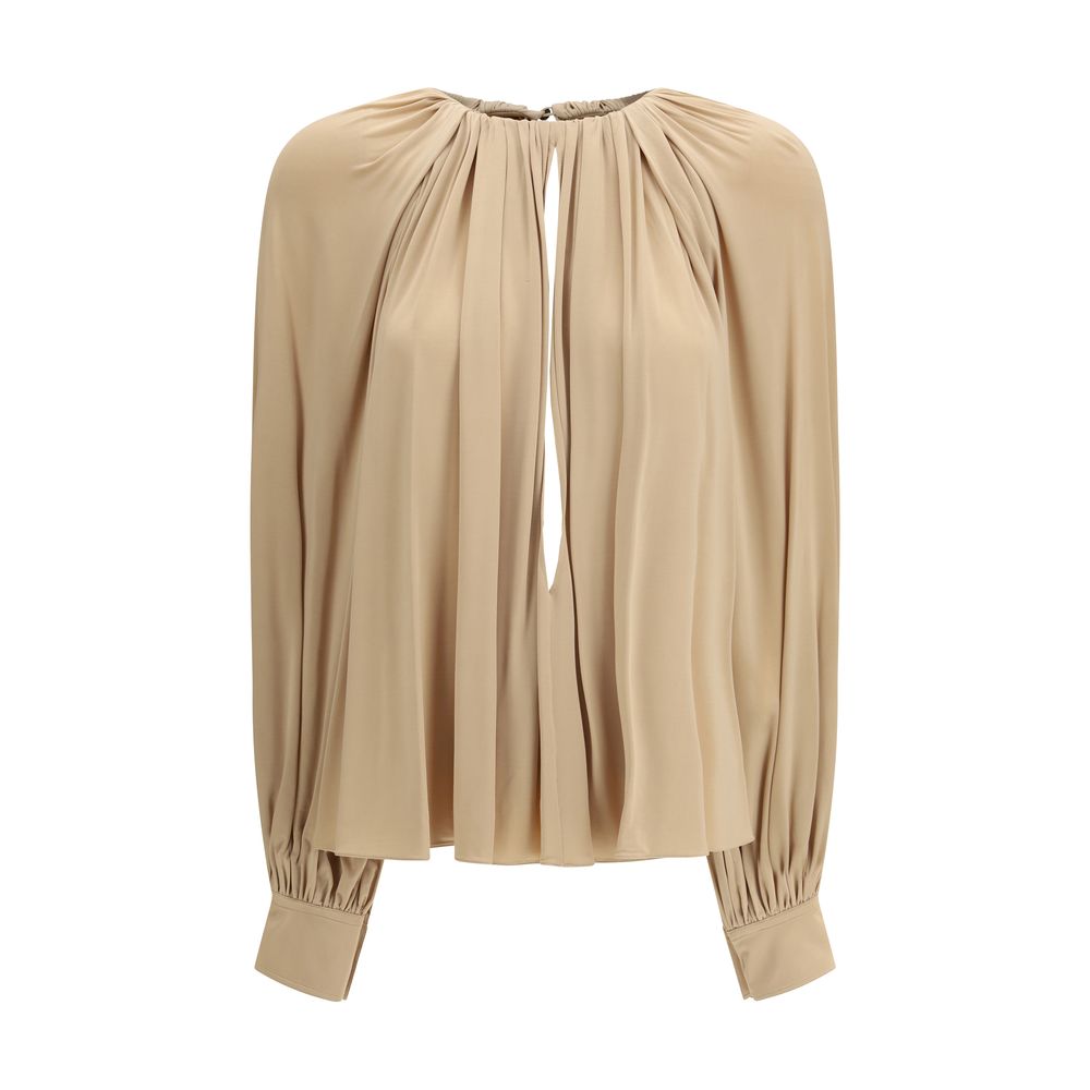 Ferragamo Beige Viscose Blouse | Regal Royce