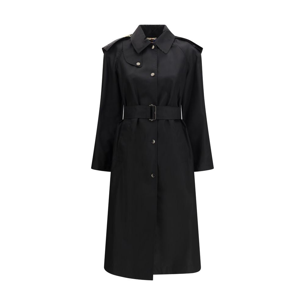 Burberry Black Nylon Trench Coat | Regal Royce