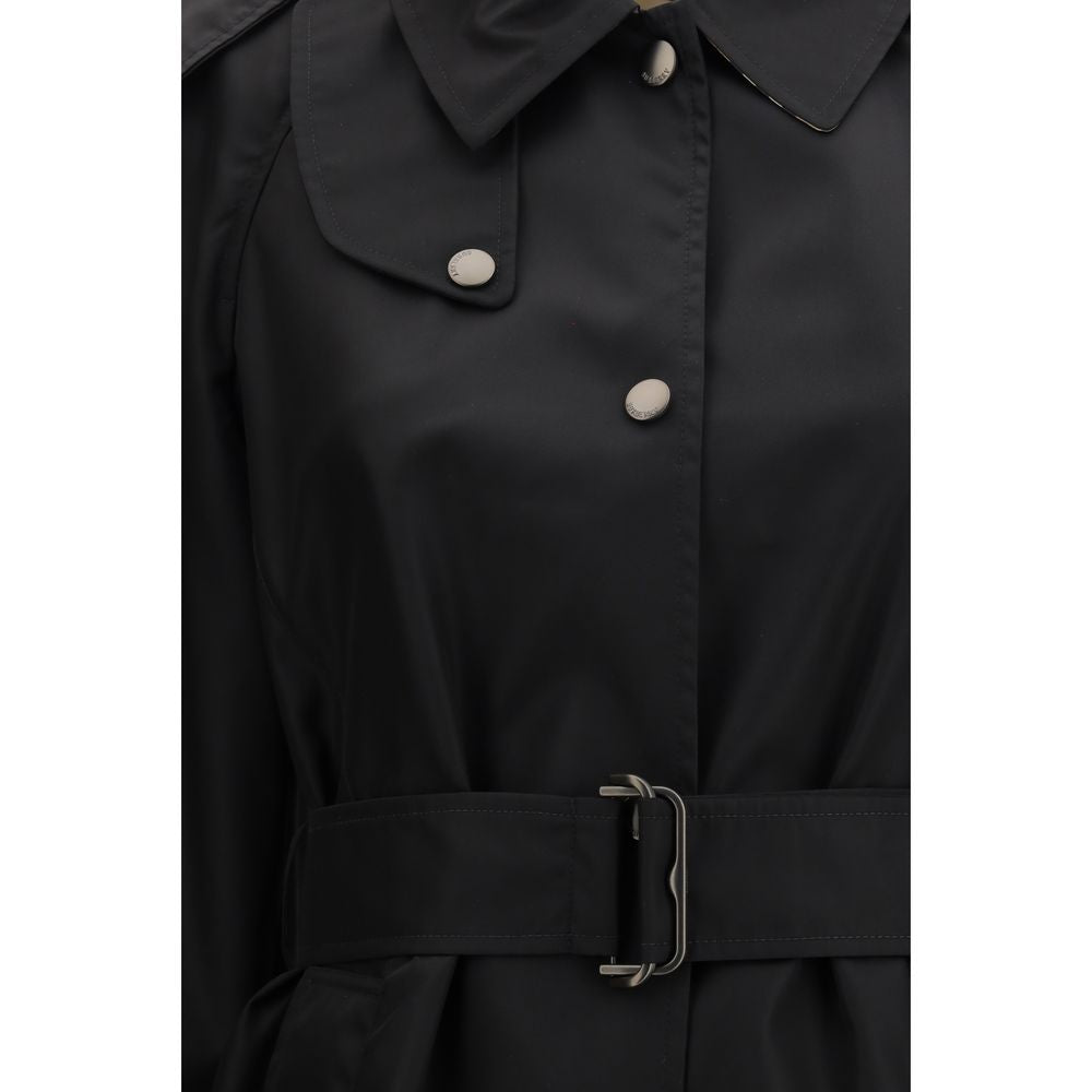 Burberry Black Nylon Trench Coat | Regal Royce