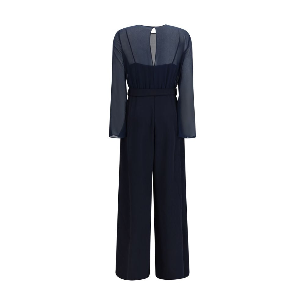 P.A.R.O.S.H. Blue Polyester Jumpsuit | Regal Royce