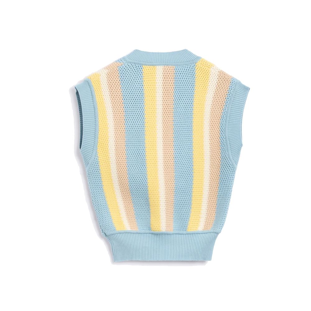 Autry Blue Cotton Waistcoat | Regal Royce