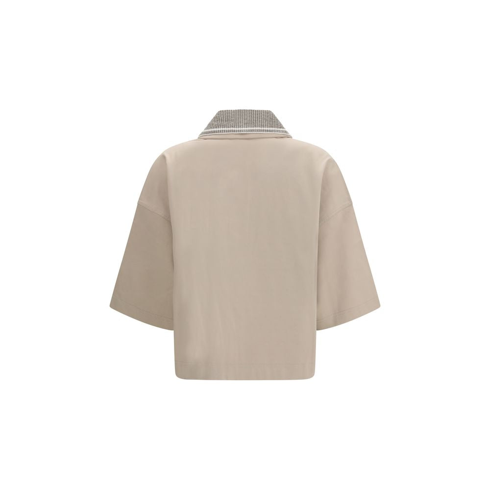 Brunello Cucinelli Beige Cotton Polo Shirt | Regal Royce