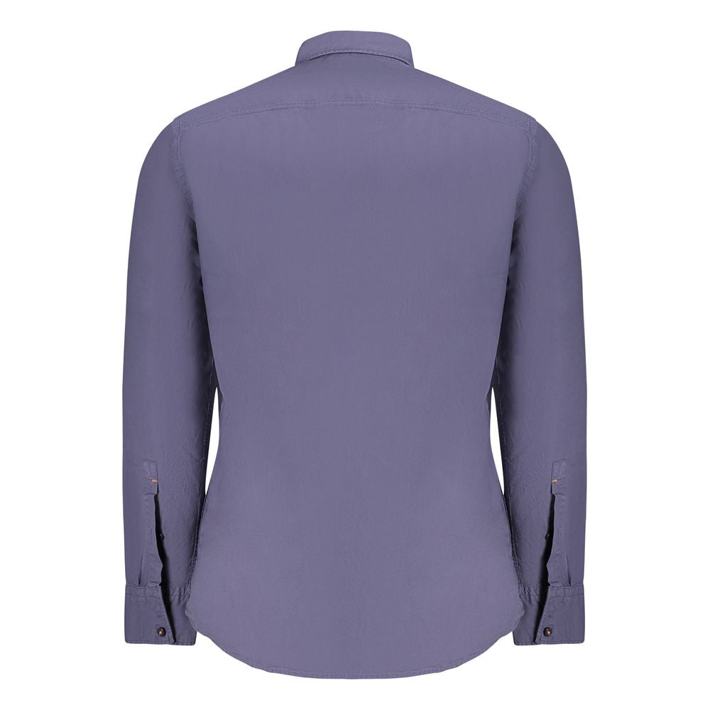 Hugo Boss Blue Cotton Men Shirt | Regal Royce