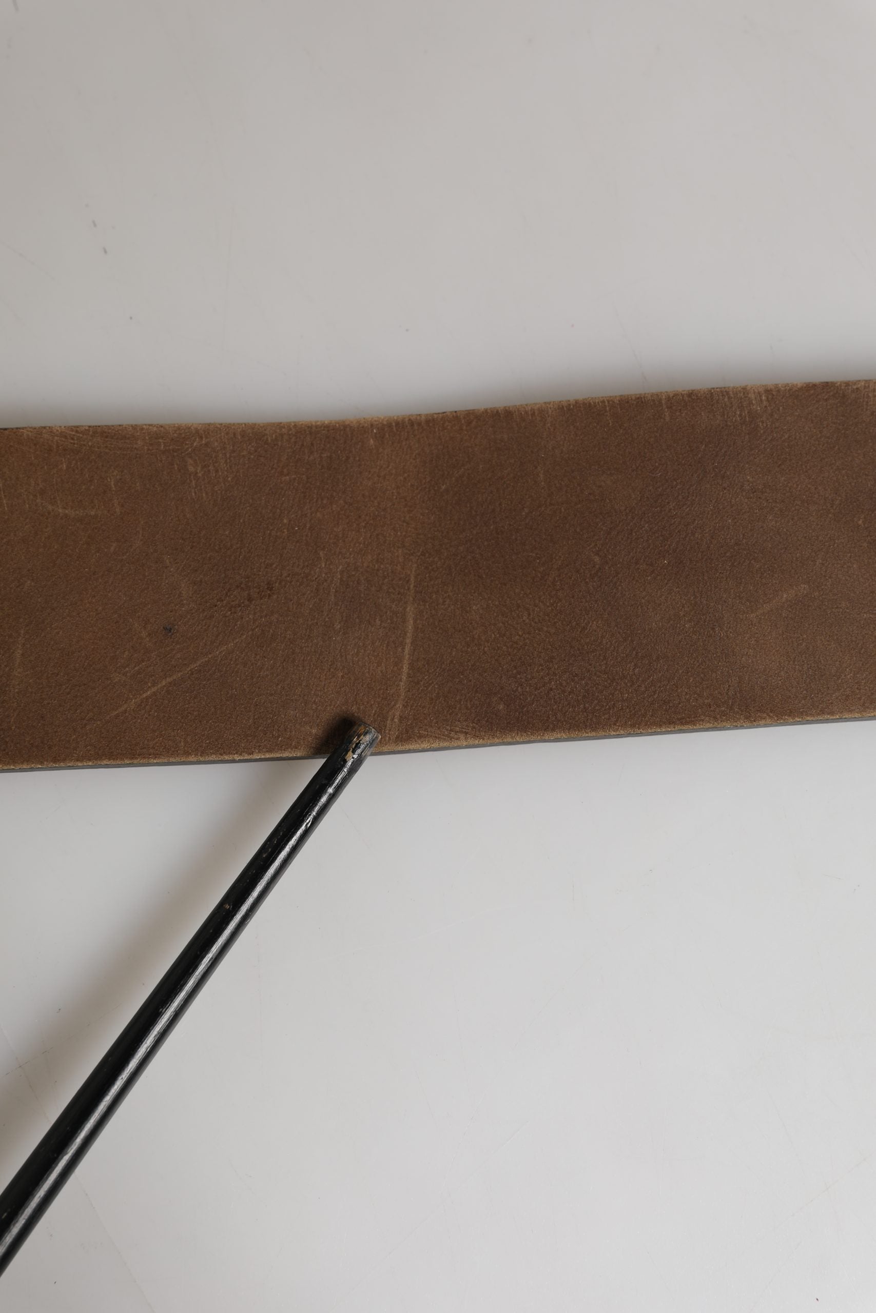 Ermanno Scervino Brown Leather Wide Gold Metal Buckle Belt | Regal Royce