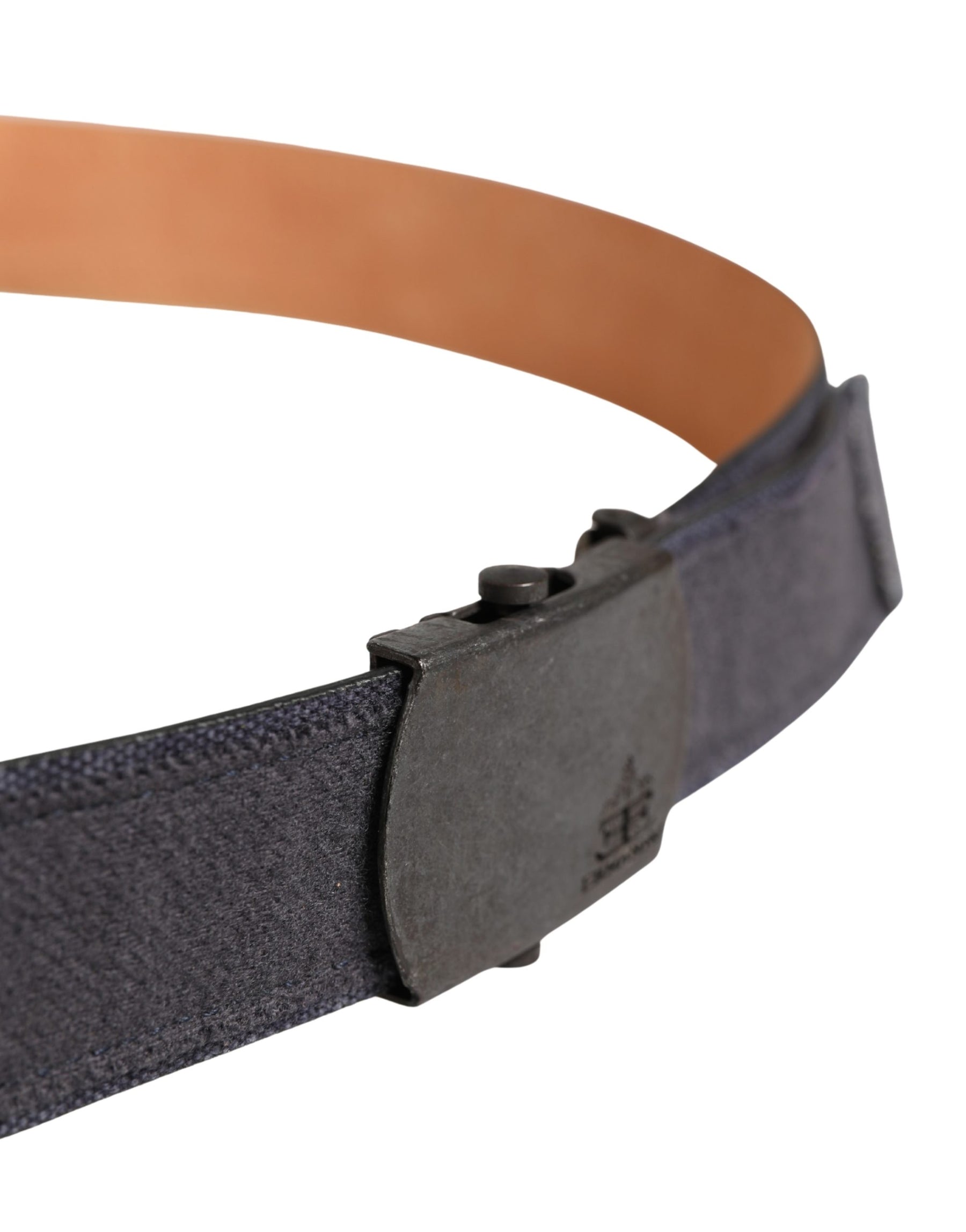 Ermanno Scervino Black Wool Cotton Logo Metal Buckle Belt | Regal Royce