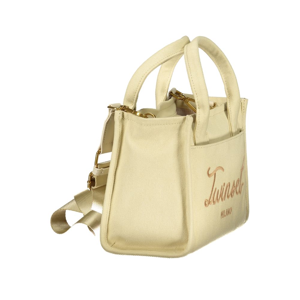 Twinset Beige Cotton Women Handbag | Regal Royce