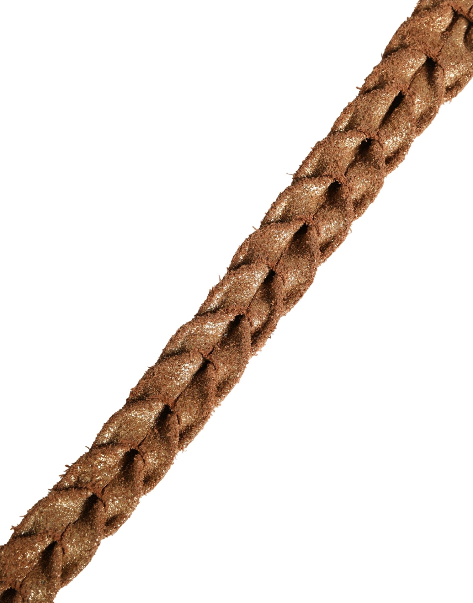 Ermanno Scervino Brown Leather Braided Metal Buckle Belt | Regal Royce