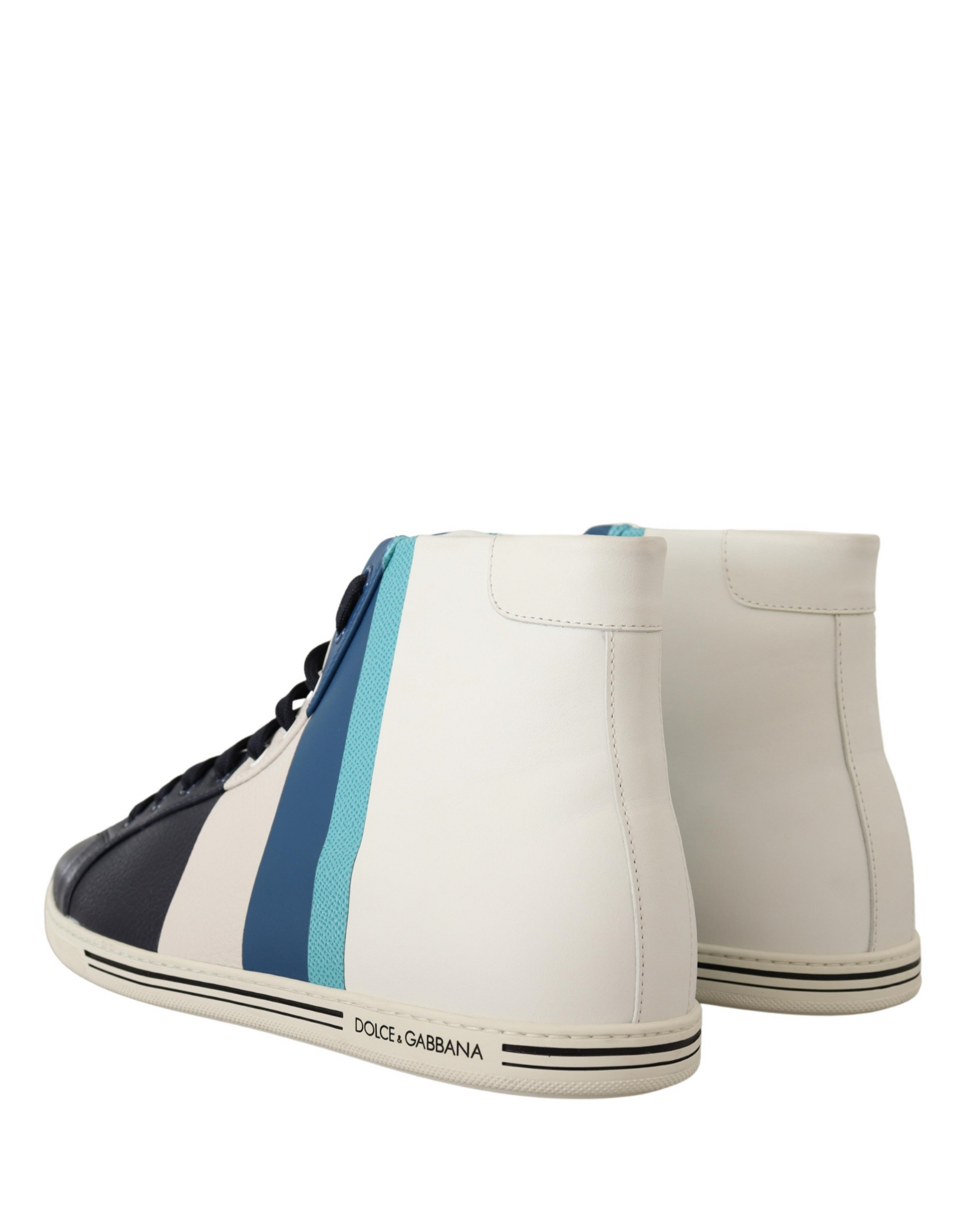 Dolce & Gabbana Multicolor Leather Mid Top Sneakers Shoes | Regal Royce