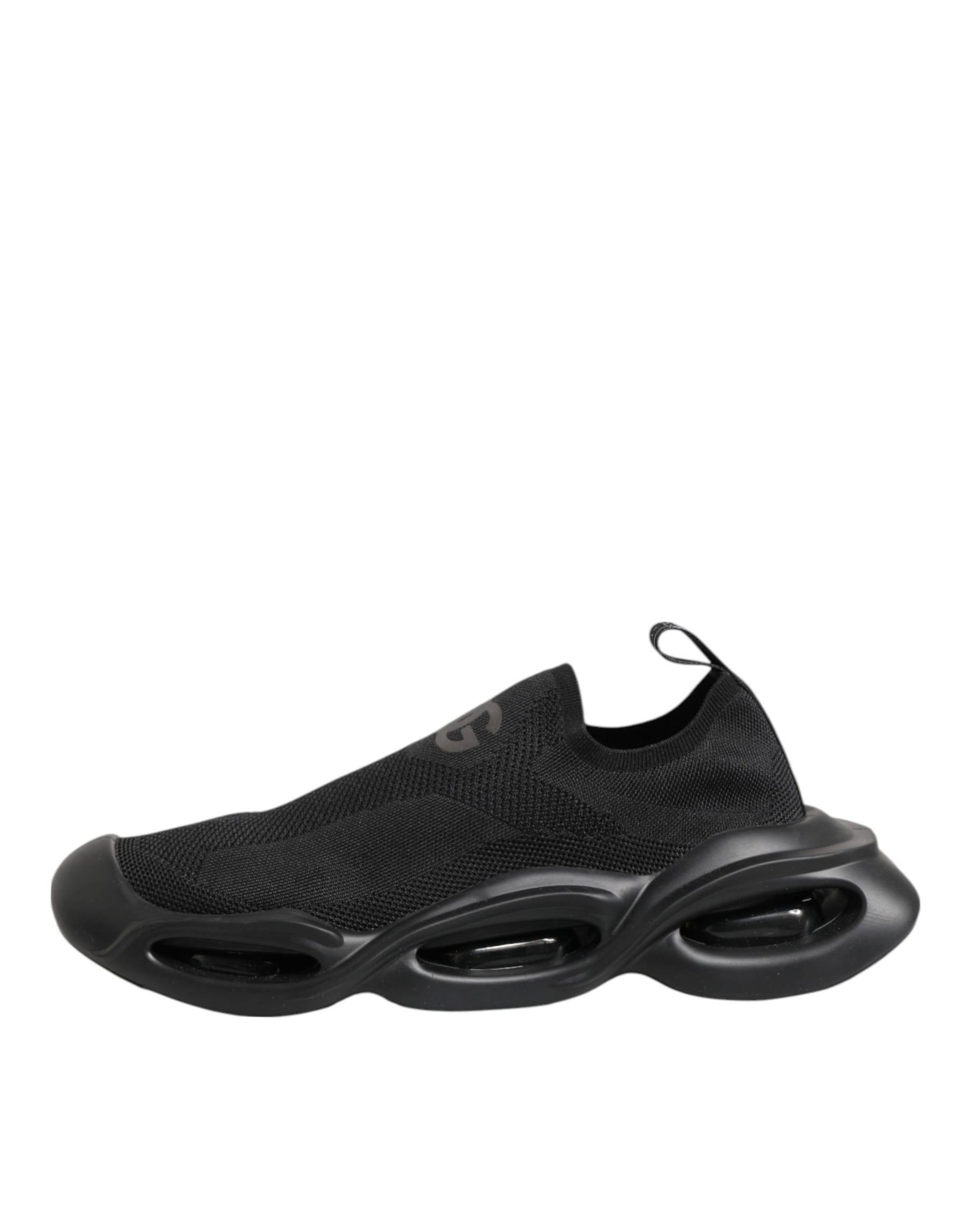 Dolce & Gabbana Black Slip On Wave Low Top Sneakers Shoes | Regal Royce