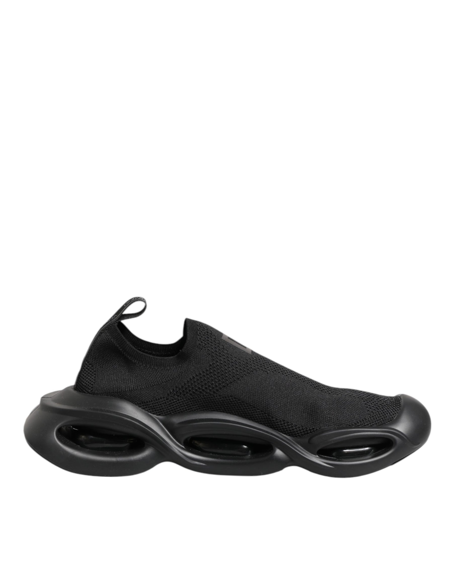 Dolce & Gabbana Black Slip On Wave Low Top Sneakers Shoes | Regal Royce