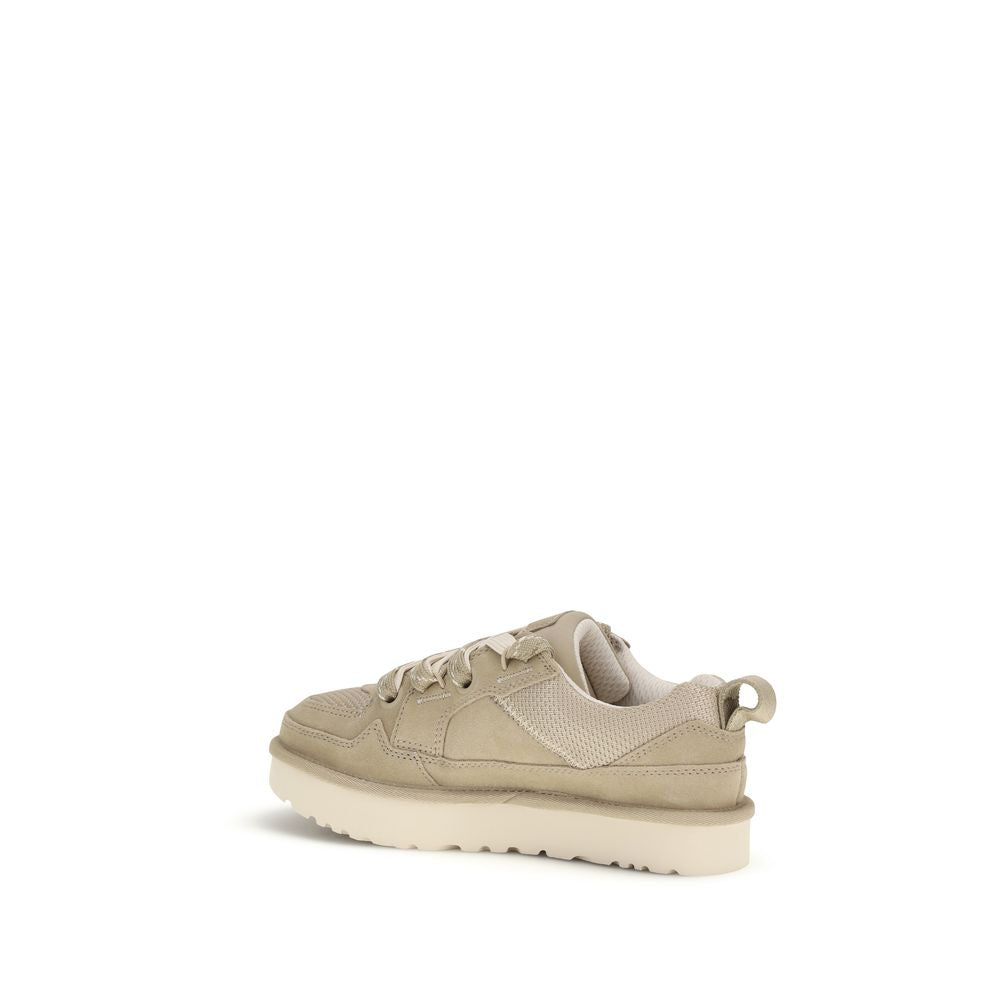 UGG Beige Calf Leather Bos Taurus Low Top Sneakers | Regal Royce