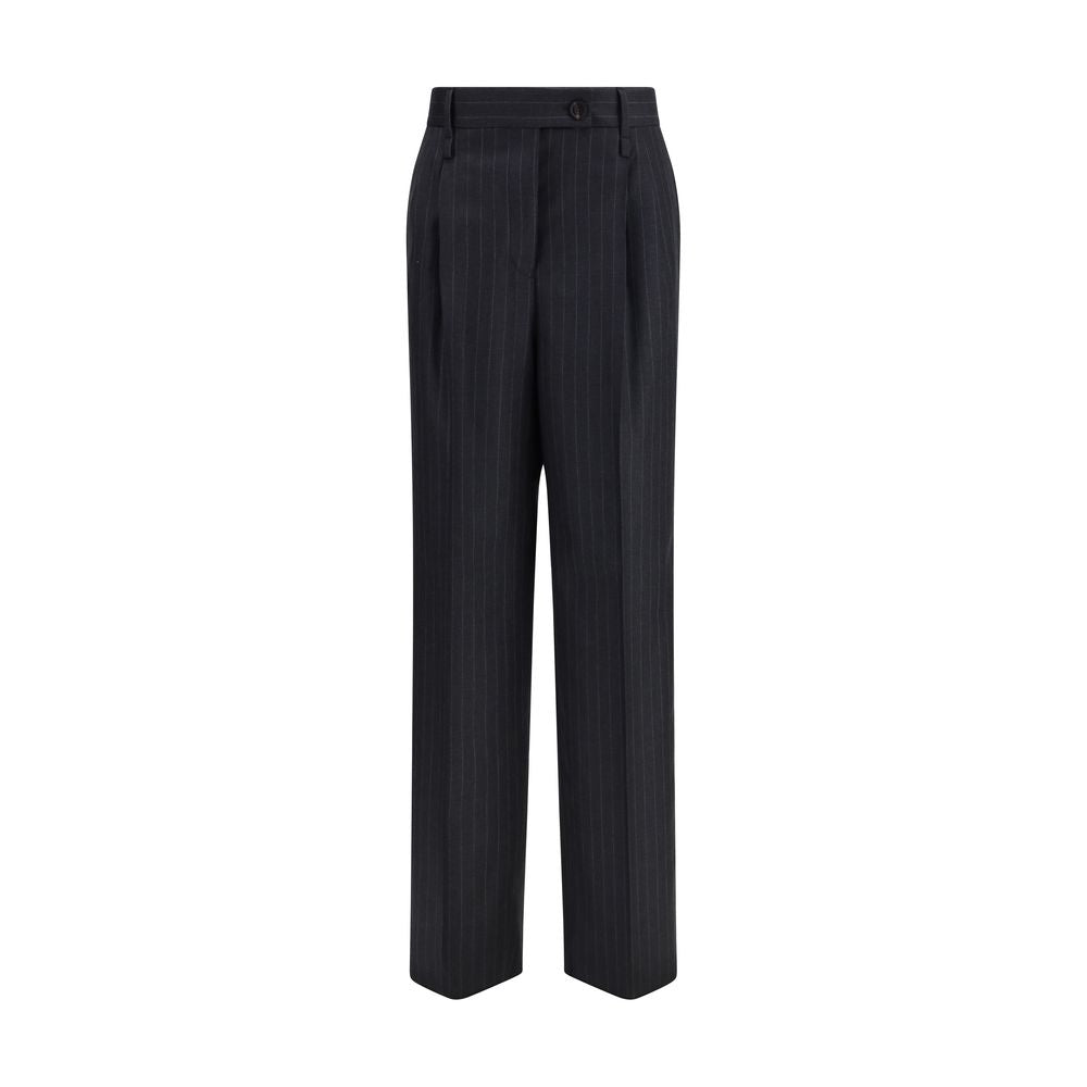 Ferragamo Gray Fleece Wool Casual Pants | Regal Royce