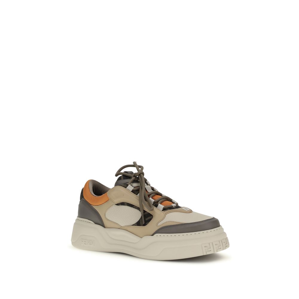 Fendi Multicolor Calf Leather Bos Taurus Chunky Sneakers | Regal Royce