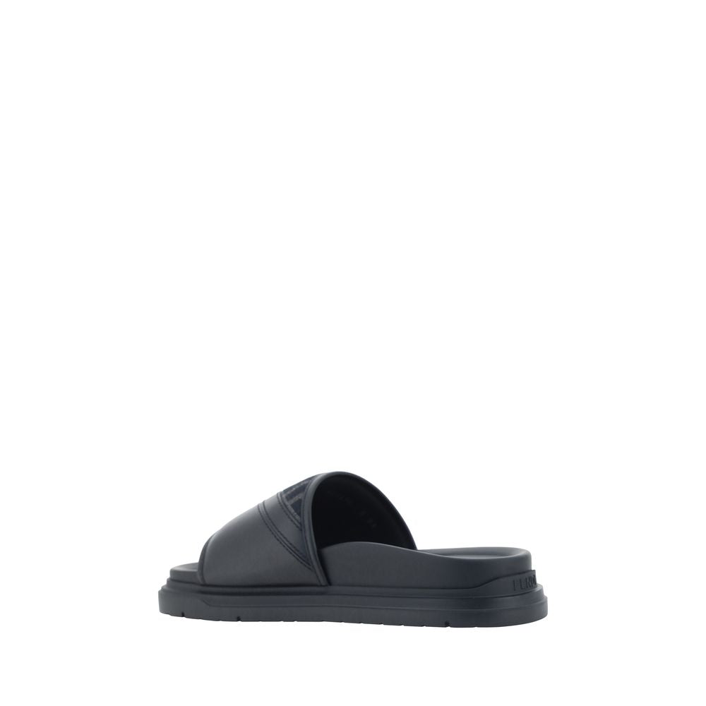Fendi Gray Fabric Flat Sandals | Regal Royce