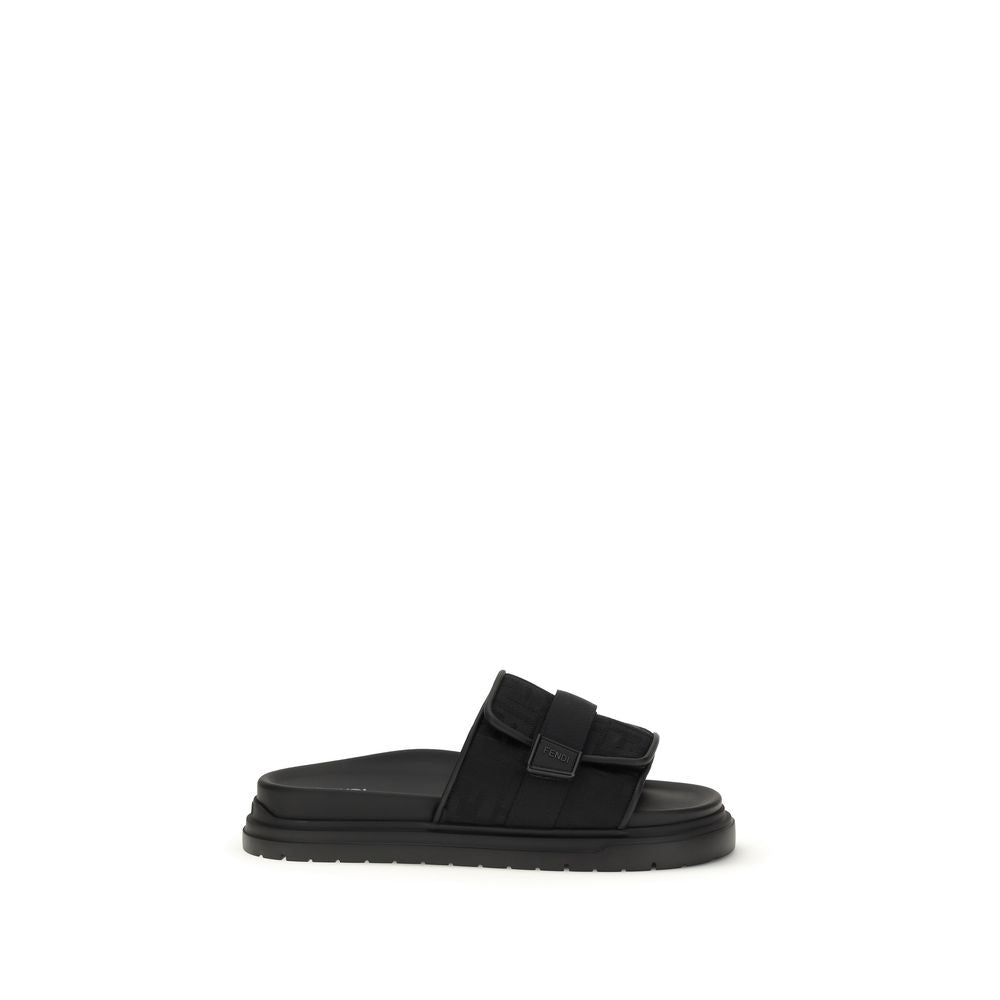 Fendi Black Polyamide Sandals | Regal Royce